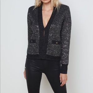 L’AGENCE Jinny Sequin Cardigan